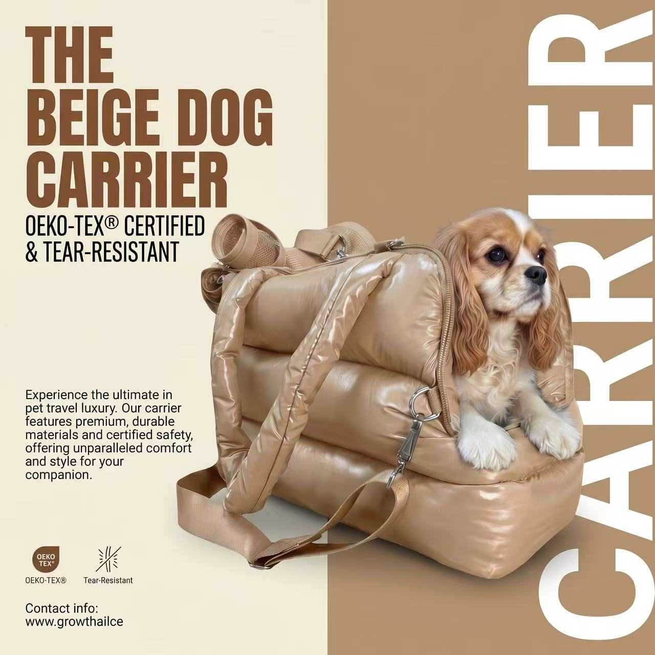 Dog Carrier Bags -Beige