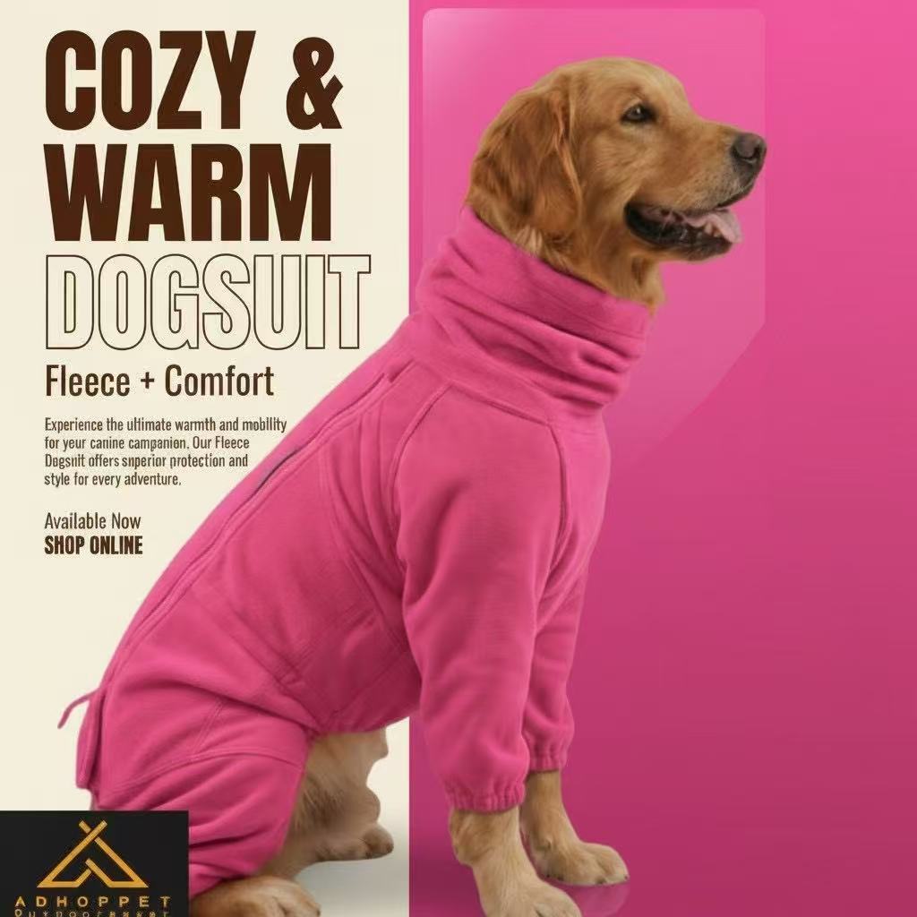 cozy & warm dogsuit/Peach